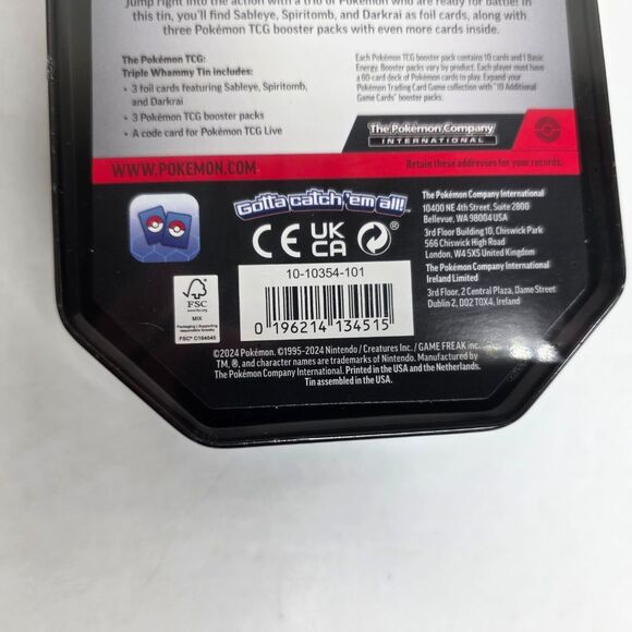 Pokemon Triple Whammy Tins Darkrai Slaking Tyranitar - Set of 3 - Factory Sealed - Picture 4 of 10